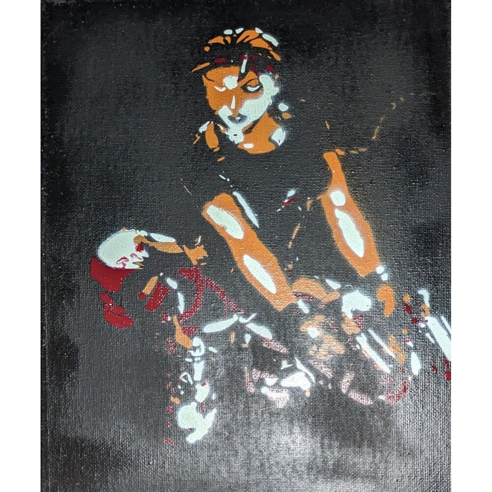 Tomb Raider Spray Paint Art Piece